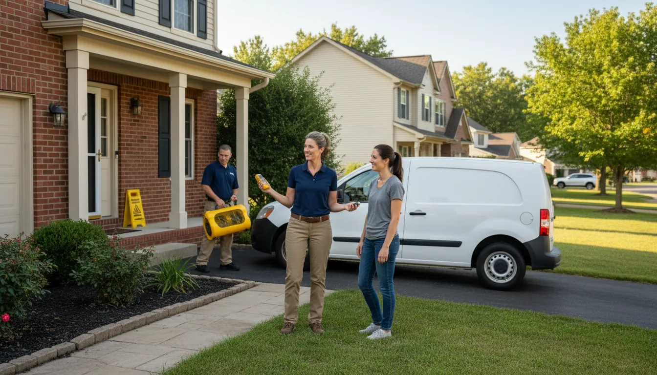 Residential water damage restoration in Walls, MS